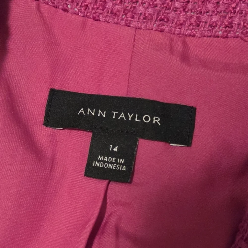 Ann Taylor Pink Tweed Blazer - Picture 3 of 9